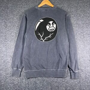 Obey Mens Small Grey Graphic Pullover Sweatshirt Andre the Giant Moon